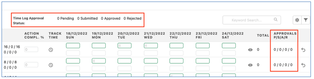 Mission Control Salesforce Project Management Tools 28. Timesheet Approval Section