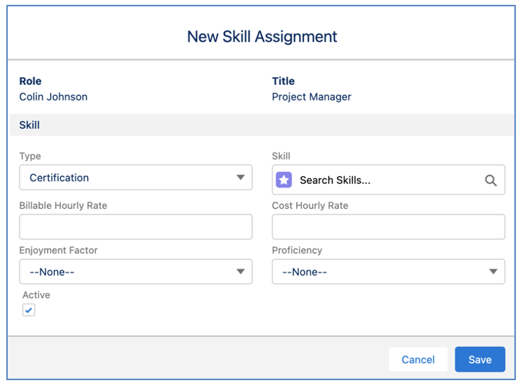 Mission Control Salesforce Project Management 6. Add Skill Assignment