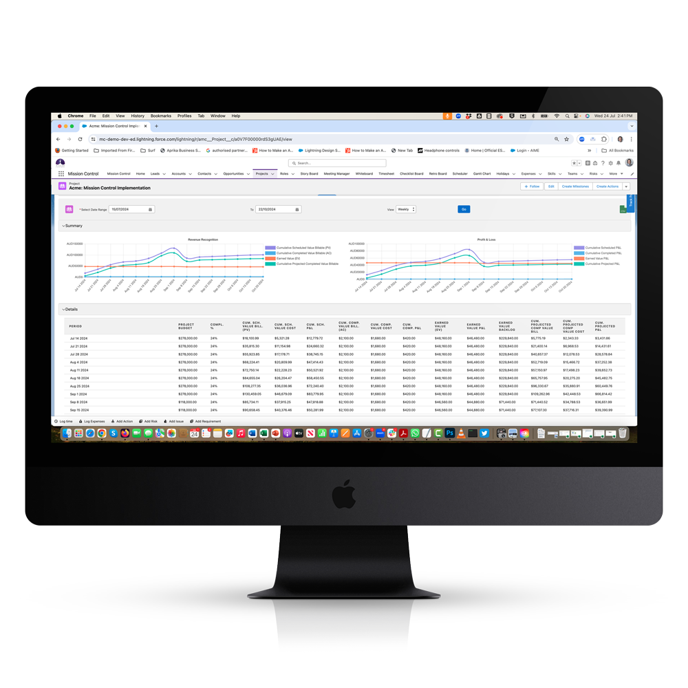 Mission Control Project Management Salesforce Revenue Recognition