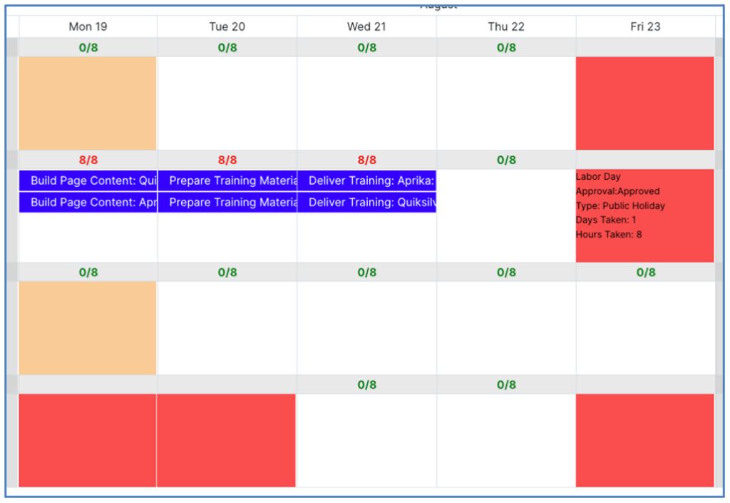 33. Scheduler Holidays No Information