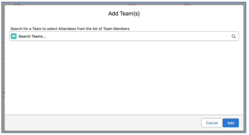 55. Add Teams Modal