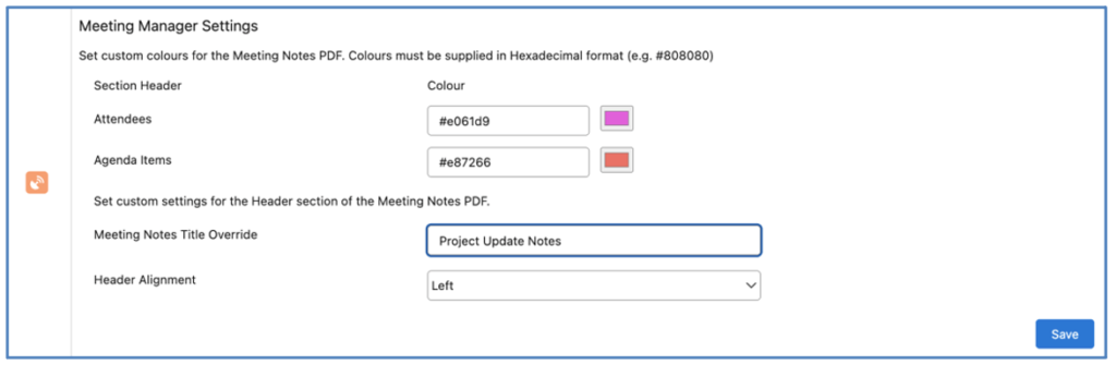 63. Meeting Notes Header Settings