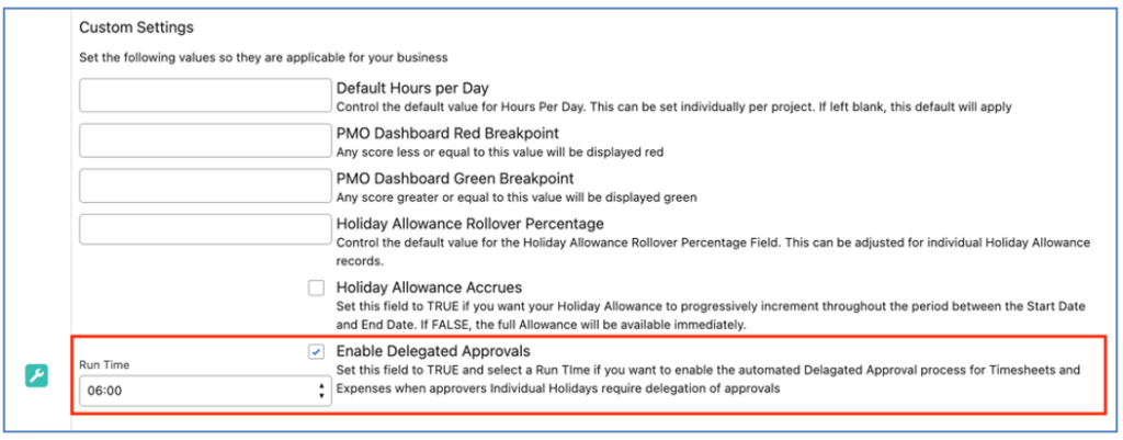 34. Delegated Approval Setting Mission Control Salesforce Project Management