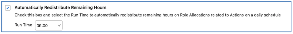 37. Redistribute Remaining Hours Setting Mission Control Salesforce Project Management