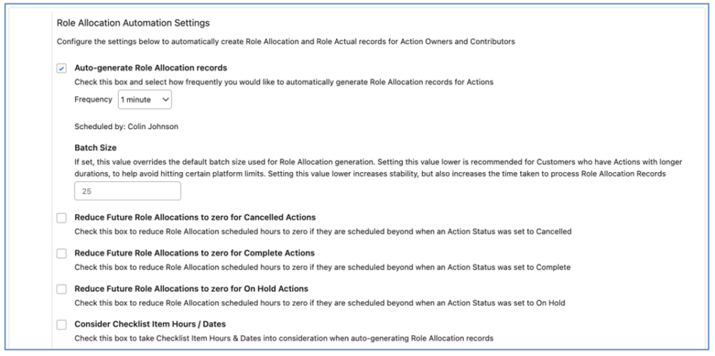 44. Role Allocation Automation Settings Tile Mission Control Salesforce Project Management