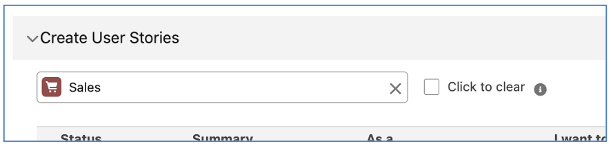 6. Epic Board User Stories Requirement Lookup Mission Control Salesforce Project Management