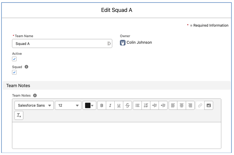 10. Team Squad Mission Control Salesforce Project Management
