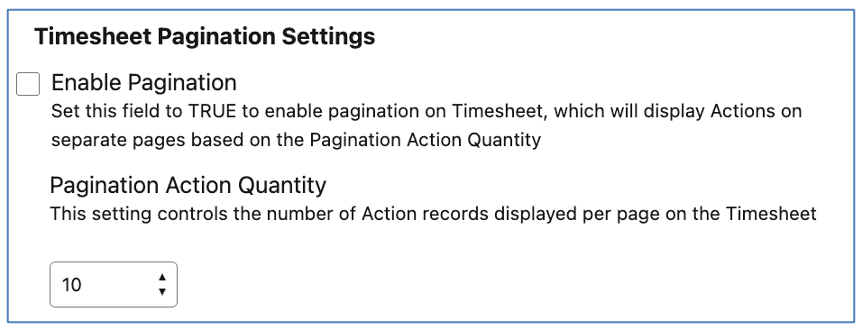 15. Timesheet Pagination Setting Mission Control Salesforce Project Management