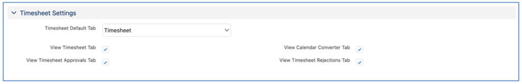 20. Role Timesheet Display Settings Mission Control Salesforce Project Management