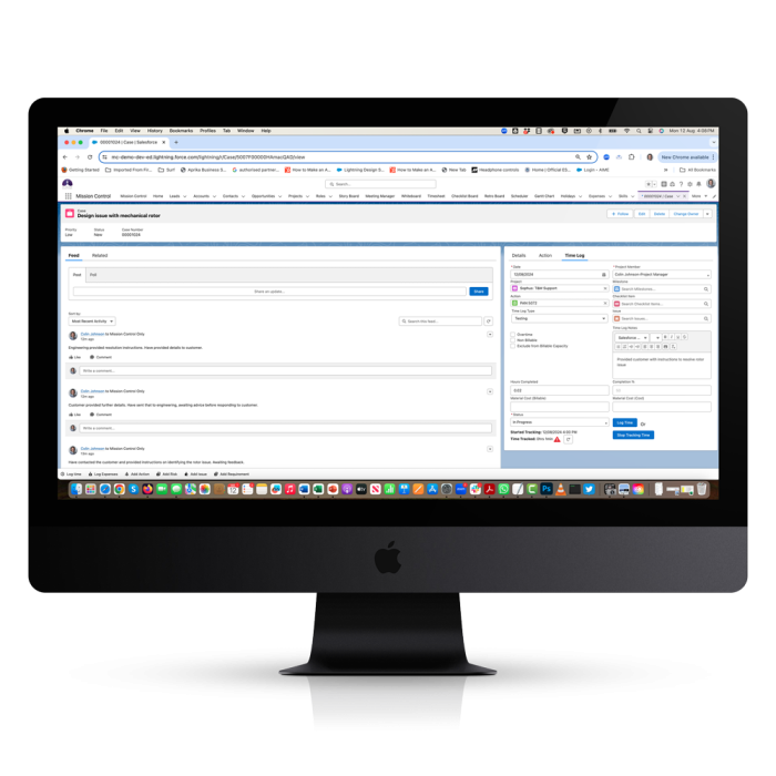 Project Time Tracking Log-Time-from-Case-Stop-Timer