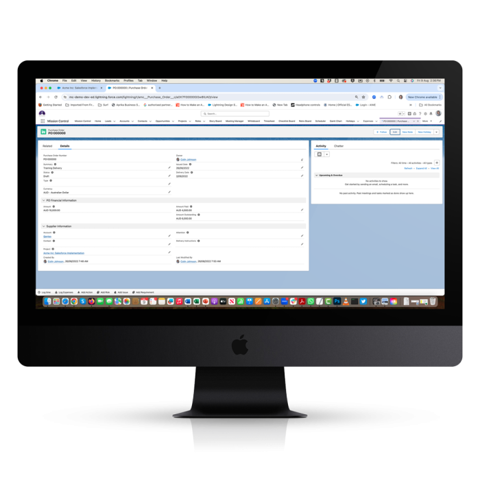 Project Financials Purchase-Order-Detail-Page