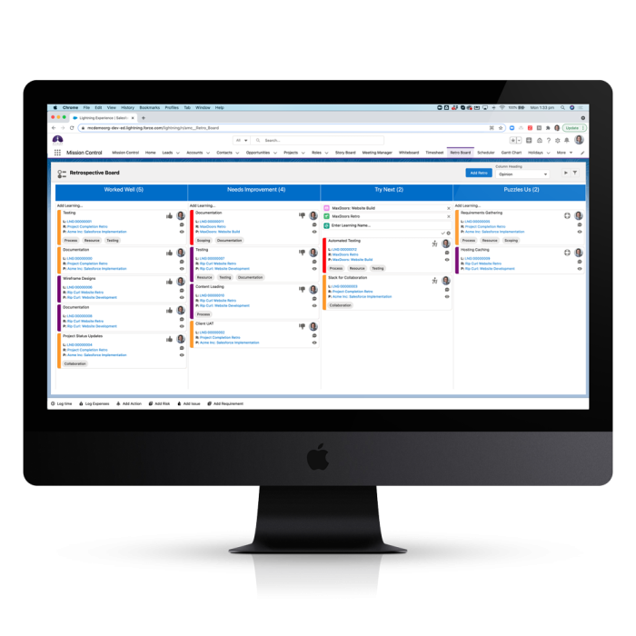 Project Management Retrospective-Kanban-Board