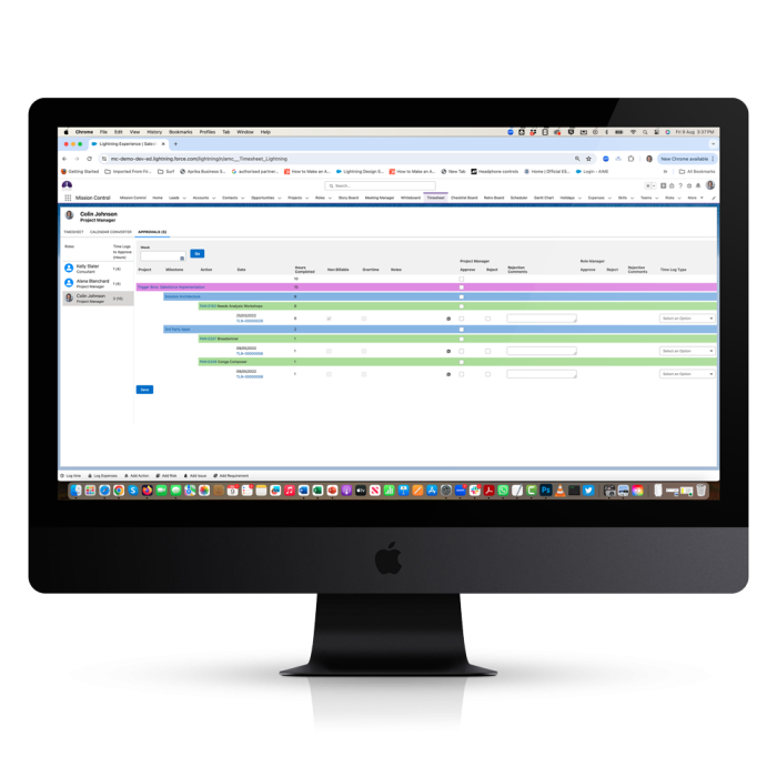 Project Time Tracking Timesheet-Approvals