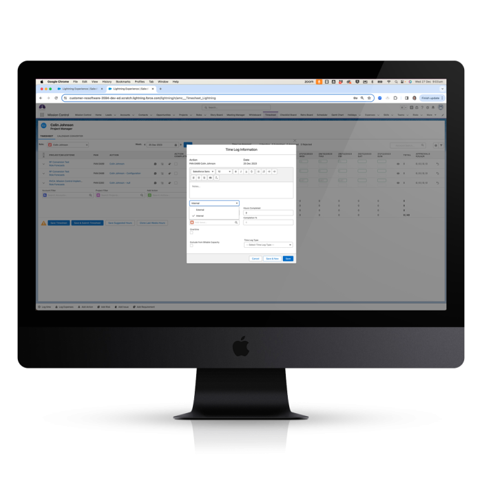 Project Time Tracking Timesheet-Modal-with-Record-Types